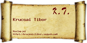 Krucsai Tibor névjegykártya